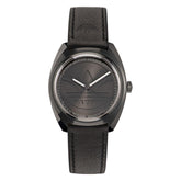 Adidas Black Leather Dress Watch